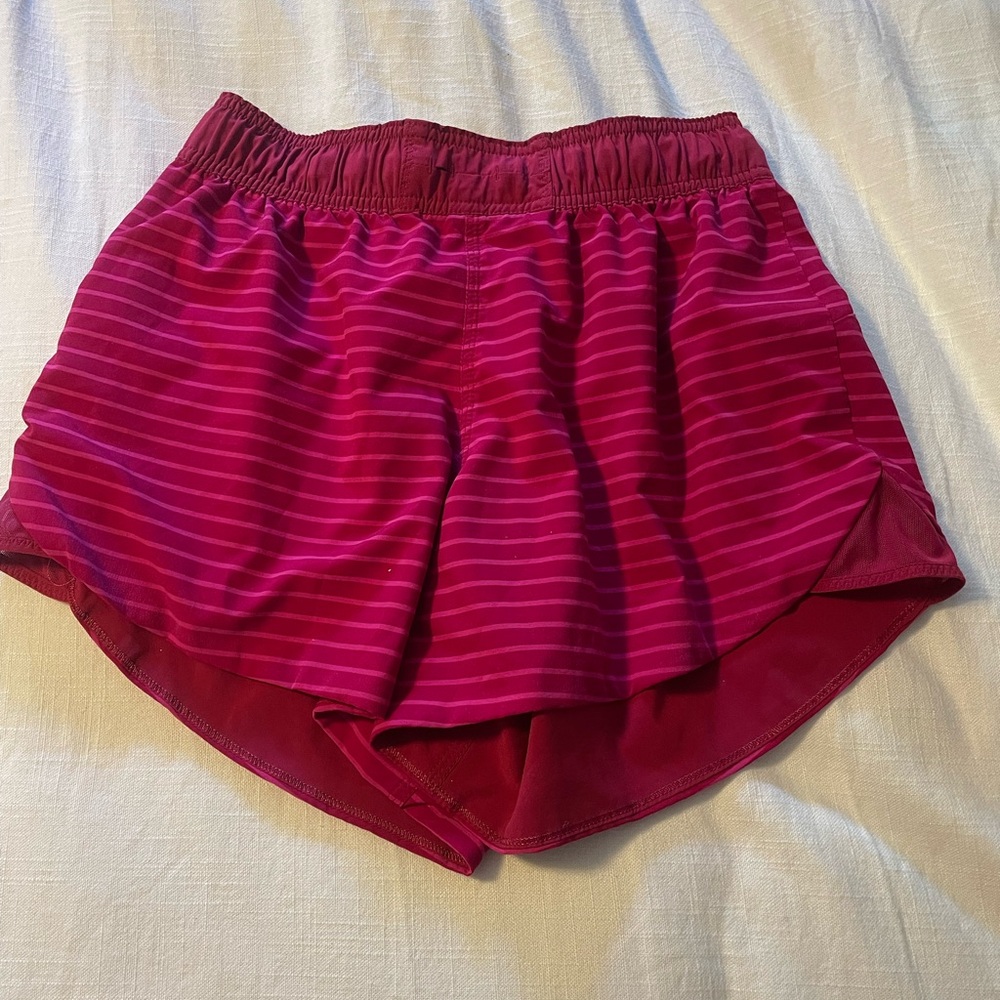 lululemon athletica Pink Striped Athletic Shorts